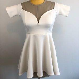 Zara off the shoulder white mini-dress